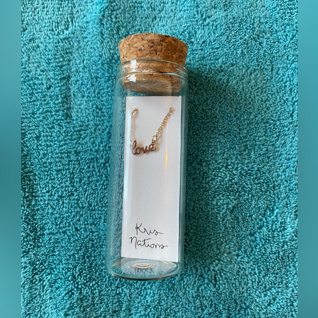 Kris Nations 18 Kt Gold Love Necklace